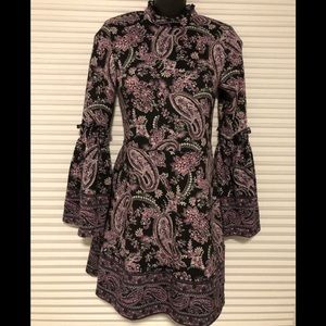 Boho high neck dress